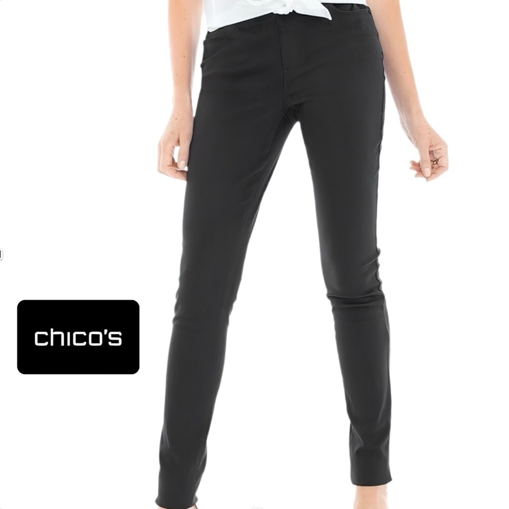 CHICO’S Platinum Black Jeans Chico’s Size 2 Regular